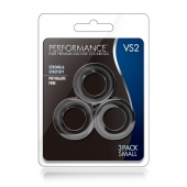 Набор из 3 черных эрекционных колец Black Small Penis Rings - Blush Novelties - в Череповце купить с доставкой