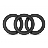 Набор из 3 черных эрекционных колец Black Small Penis Rings - Blush Novelties - в Череповце купить с доставкой