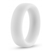 Белое люминесцентное эрекционное кольцо Silicone Glo Cock Ring - Blush Novelties - в Череповце купить с доставкой