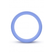 Голубое люминесцентное кольцо Silicone Glo Cock Ring - Blush Novelties - в Череповце купить с доставкой