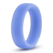 Голубое люминесцентное кольцо Silicone Glo Cock Ring - Blush Novelties - в Череповце купить с доставкой
