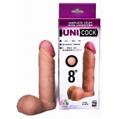 Фаллическая насадка для страпона UNICOCK 8  - 20 см. - LOVETOY (А-Полимер) - купить с доставкой в Череповце
