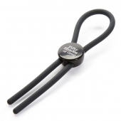 Тёмно-серое эрекционное кольцо с зажимом Again and Again Adjustable Cock Ring - Fifty Shades of Grey - в Череповце купить с доставкой