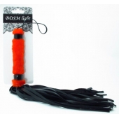 Нежная плеть с красным мехом BDSM Light - 43 см. - БДСМ Арсенал - купить с доставкой в Череповце