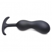 Черный массажер простаты с утяжелителями Premium Silicone Weighted Prostate Plug Large - 18,8 см. - XR Brands - в Череповце купить с доставкой