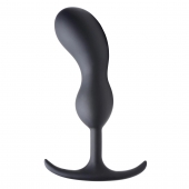 Черный массажер простаты с утяжелителями Premium Silicone Weighted Prostate Plug Large - 18,8 см. - XR Brands - в Череповце купить с доставкой