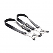 Ремни с зажимами для половых губ Spread Labia Spreader Straps with Clamps - XR Brands - купить с доставкой в Череповце