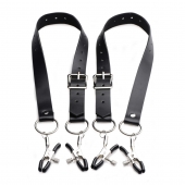 Ремни с зажимами для половых губ Spread Labia Spreader Straps with Clamps - XR Brands - купить с доставкой в Череповце