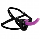 Лиловый поясной страпон Navigator Silicone G-Spot Dildo with Harness - 17,8 см. - XR Brands - купить с доставкой в Череповце