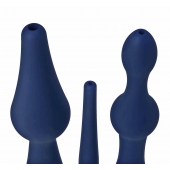 Набор из 3 универсальных насадок для анального душа Universal 3 Piece Silicone Enema Attachment Set - XR Brands - купить с доставкой в Череповце