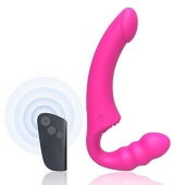 Розовый безремневой страпон Straples Strap-On Dildo - Erokay - купить с доставкой в Череповце