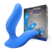 Синий вибромассажер простаты 3,5’’ Curve P-spot Massager - 12 см. - Erokay - в Череповце купить с доставкой