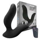 Черный вибромассажер простаты 3,5’’ Remote Control Curve P-spot Massager - 12 см. - Erokay - в Череповце купить с доставкой