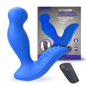 Синий вибромассажер простаты 3,5’’ Remote Control P-spot Massager - 12,5 см. - Erokay - в Череповце купить с доставкой