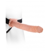 Фаллопротез телесного цвета Hollow Strap-On - 29 см. - Pipedream - купить с доставкой в Череповце
