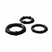 Набор из 3 черных эрекционных колец Babooom Ring Set - Adrien Lastic - в Череповце купить с доставкой