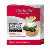 Стимулирующая насадка Sitabella Extender  Красный молодец - Sitabella - купить с доставкой в Череповце