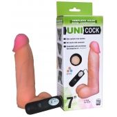 Фаллическая насадка Харнесс UNICOCK 7  с вибрацией - 19 см. - LOVETOY (А-Полимер) - купить с доставкой в Череповце