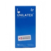 Классические презервативы Unilatex Natural Plain - 12 шт. + 3 шт. в подарок - Unilatex - купить с доставкой в Череповце