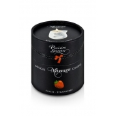 Массажная свеча с ароматом клубники Bougie de Massage Gourmande Fraise - 80 мл. - Plaisir Secret - купить с доставкой в Череповце