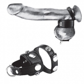 Утяжка для мошонки и пениса Cock Ring With 1  Ball Stretcher And Optional Weight Ring - BlueLine - купить с доставкой в Череповце