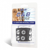 Ремень на член и мошонку 1.5  Cock Ring With Ball Strap - BlueLine - купить с доставкой в Череповце