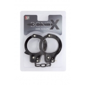 Чёрные наручники из листового металла BONDX METAL CUFFS BLACK - Dream Toys - купить с доставкой в Череповце