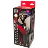 Пояс харнесс премиум класса WOMAN SIMPLEX(S) с 3 черными насадками - LOVETOY (А-Полимер) - купить с доставкой в Череповце