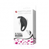 Чёрное эрекционное кольцо с вибрацией Rabbit Vibrator - Baile - в Череповце купить с доставкой