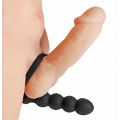 Насадка для двойного проникновения Double Fun Cock Ring with Double Penetration Vibe - XR Brands - в Череповце купить с доставкой