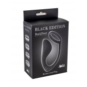 Чёрное эрекционное кольцо с анальной пробкой Button Anal Plug - Lola Games - в Череповце купить с доставкой