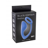 Синее эрекционное кольцо с анальной пробкой Button Anal Plug - Lola Games - в Череповце купить с доставкой