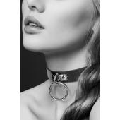 Узенький ошейник из полиуретана с кольцом - Bijoux Pour Toi - купить с доставкой в Череповце