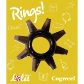 Чёрное эрекционное кольцо Rings Cogweel - Lola Games - в Череповце купить с доставкой