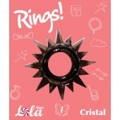 Чёрное эрекционное кольцо Rings Cristal - Lola Games - в Череповце купить с доставкой