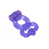 Фиолетовое эрекционное кольцо Rings Treadle с подхватом - Lola Games - в Череповце купить с доставкой
