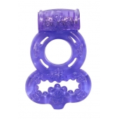 Фиолетовое эрекционное кольцо Rings Treadle с подхватом - Lola Games - в Череповце купить с доставкой