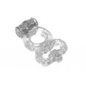 Прозрачное эрекционное кольцо Rings Treadle с подхватом - Lola Games - в Череповце купить с доставкой