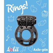 Черное эрекционное кольцо с вибрацией Rings Axle-pin - Lola Games - в Череповце купить с доставкой