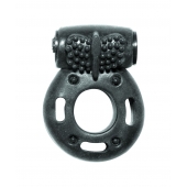 Черное эрекционное кольцо с вибрацией Rings Axle-pin - Lola Games - в Череповце купить с доставкой