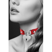 Красный чокер с замком в форме сердца - Bijoux Pour Toi - купить с доставкой в Череповце