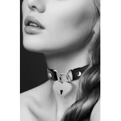 Черный чокер с замком в форме сердца - Bijoux Pour Toi - купить с доставкой в Череповце