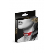 Красный узенький чокер с кольцом - Bijoux Pour Toi - купить с доставкой в Череповце