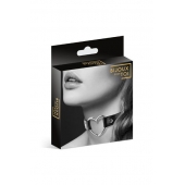 Чёрный чокер с кольцом в форме сердца - Bijoux Pour Toi - купить с доставкой в Череповце