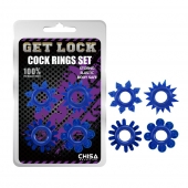 Набор из 4 синих колец Get Lock - Chisa - в Череповце купить с доставкой