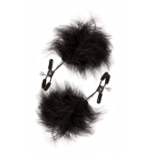 Зажимы для сосков с пухом FEATHERED NIPPLE CLAMPS - Blush Novelties - купить с доставкой в Череповце