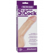 Насадка-реалистик для трусиков Vac-U-Lock 5  Realistic - 12,7 см. - Doc Johnson - купить с доставкой в Череповце