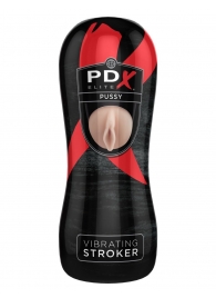 Мастурбатор-вагина Vibrating Pussy Stroker с вибрацией - Pipedream - в Череповце купить с доставкой