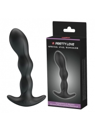 Черный анальный стимулятор простаты с вибрацией Special Anal Massager - 14,5 см. - Baile - в Череповце купить с доставкой