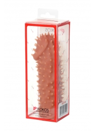 Телесная насадка на фаллос с имитацией шипов KOKOS Extreme Sleeve 07 - 14,7 см. - KOKOS - в Череповце купить с доставкой